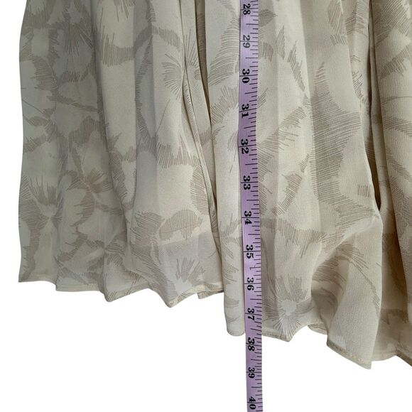 Banana Republic Sketched Flora Maxi Skirt Size 6 Side Split Accordion Pleated - Picture 13 of 14